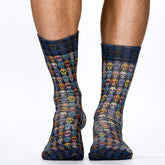 Wigglesteps Blue Skulls  1 Paire de Chaussette Homme